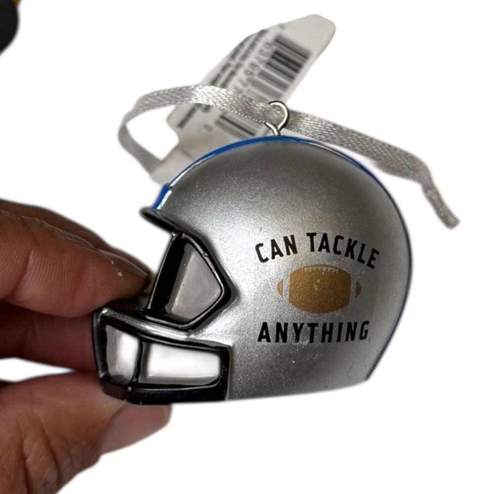 Hallmark Can Tackle Anything Football‎ Helmet Gift Ornament 2023 C14Q